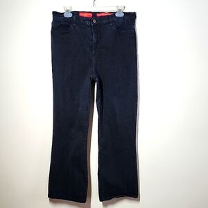 NYDJ Tummytuck Women's Black Jeans Size 14 Sara Classic Bootcut Jeans Style 400B